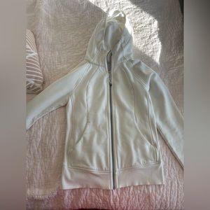 Lululemon White Scuba Full Zip Hoodie